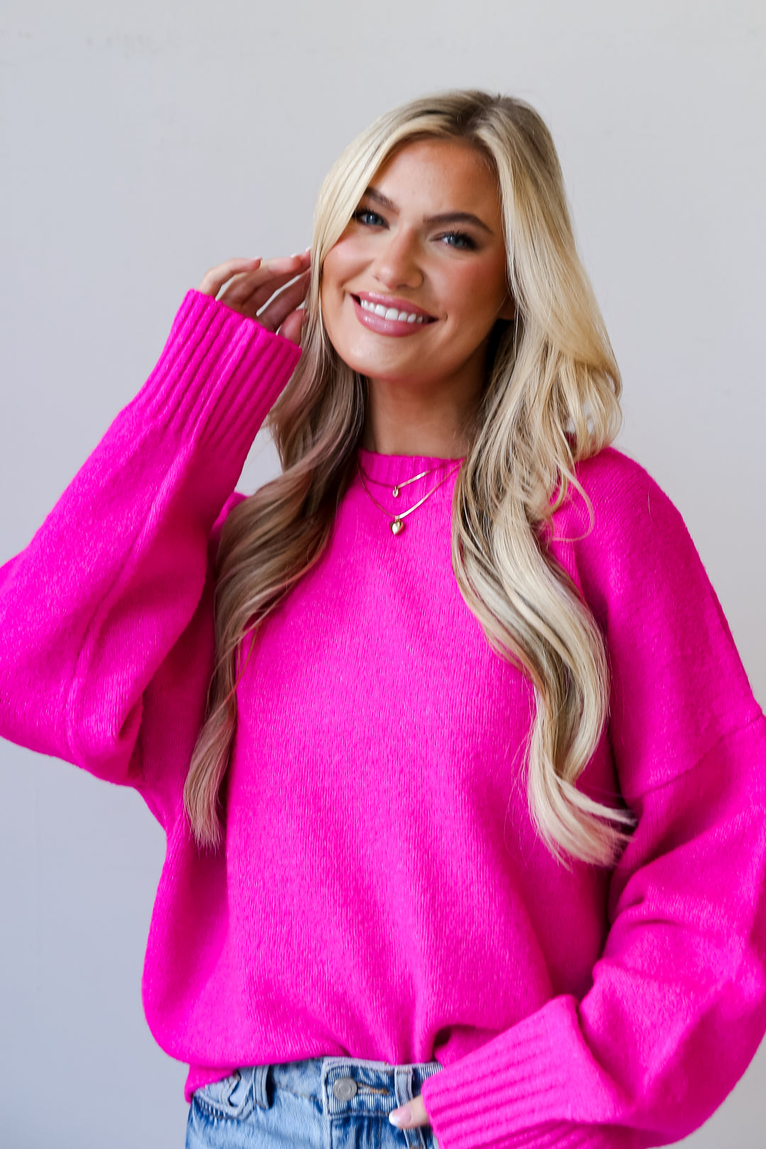 pink Oversized Sweater for women