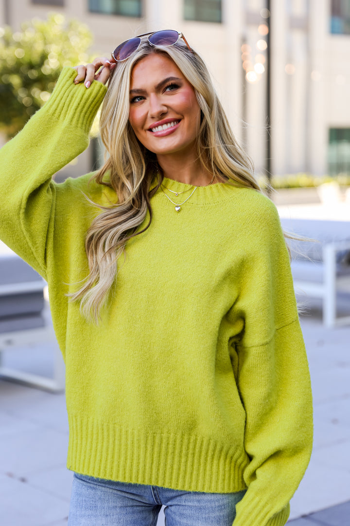 cute lime Oversized Sweater