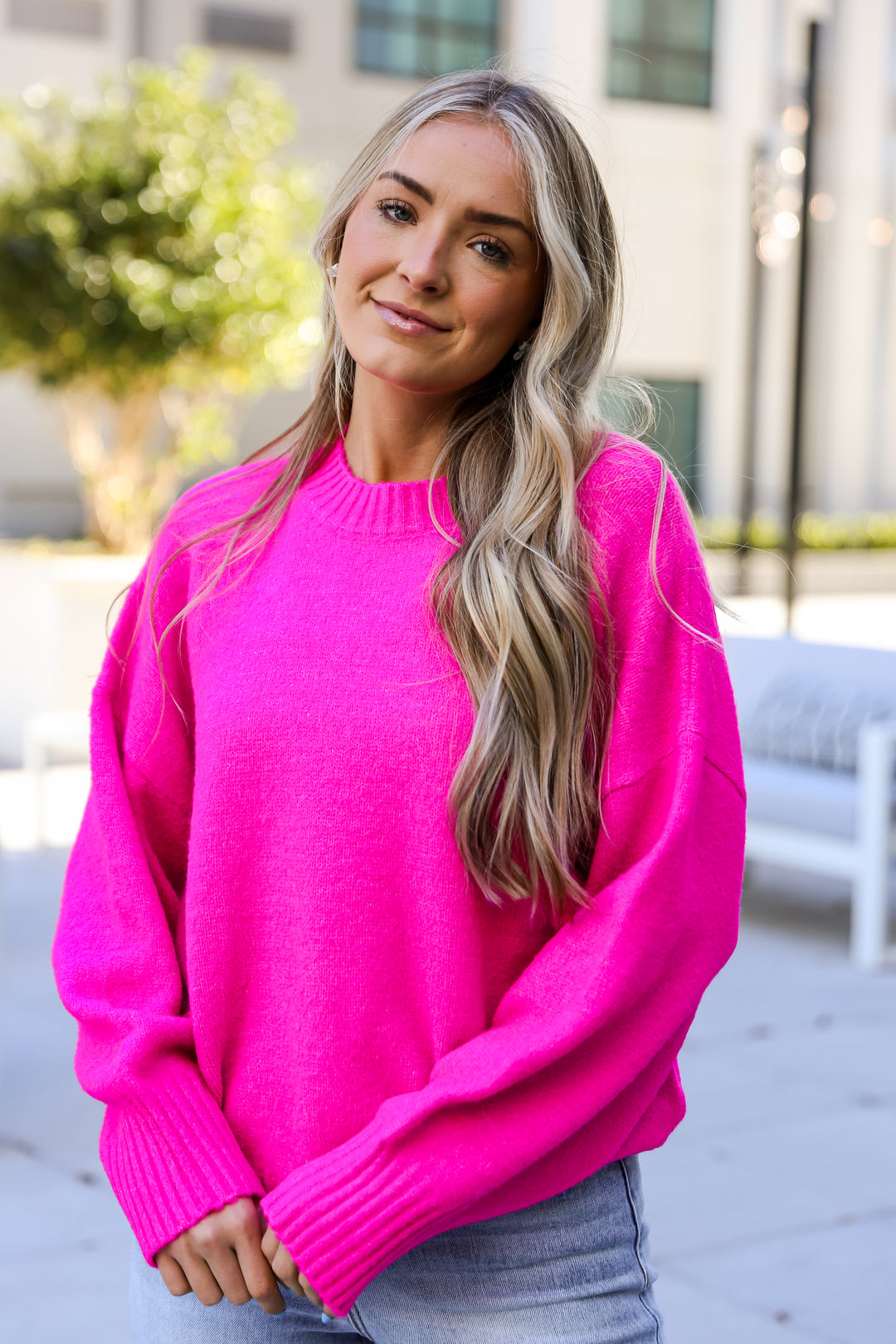 pink Oversized Sweater