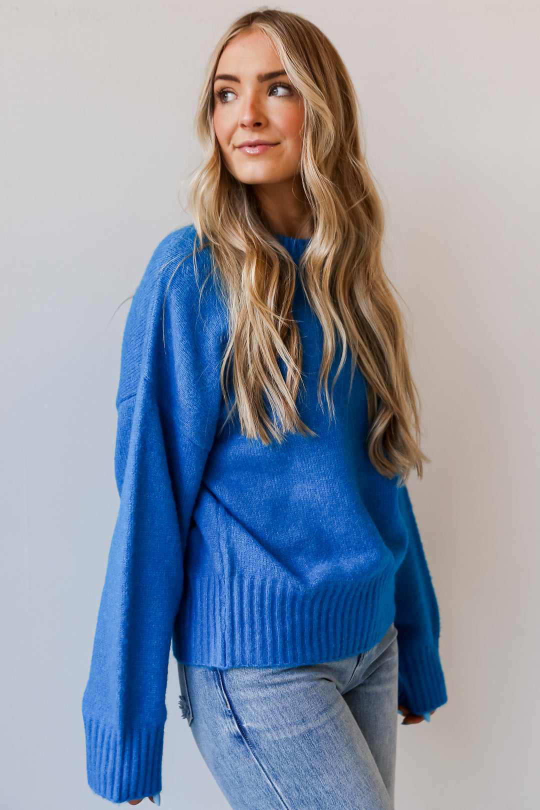 blue Oversized Sweater for women
