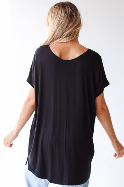 black Everyday Oversized Tee back view