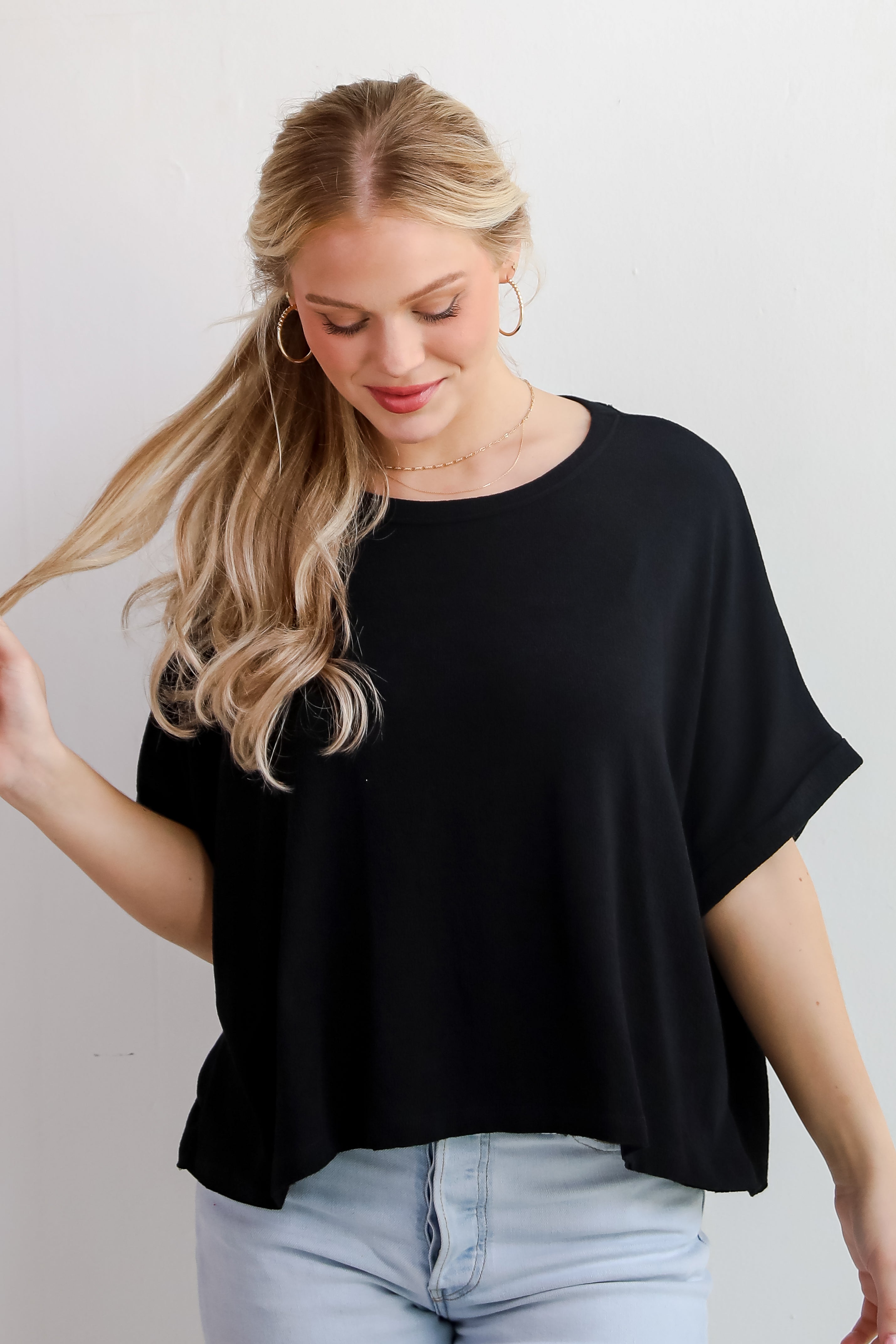 Madison Short Sleeve Knit Top