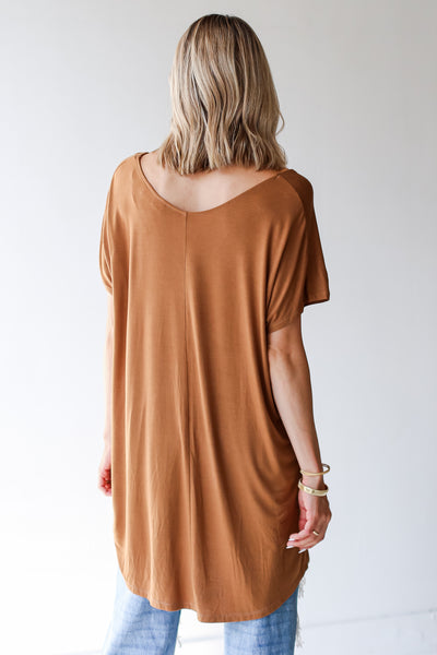camel Everyday Oversized Tee back view