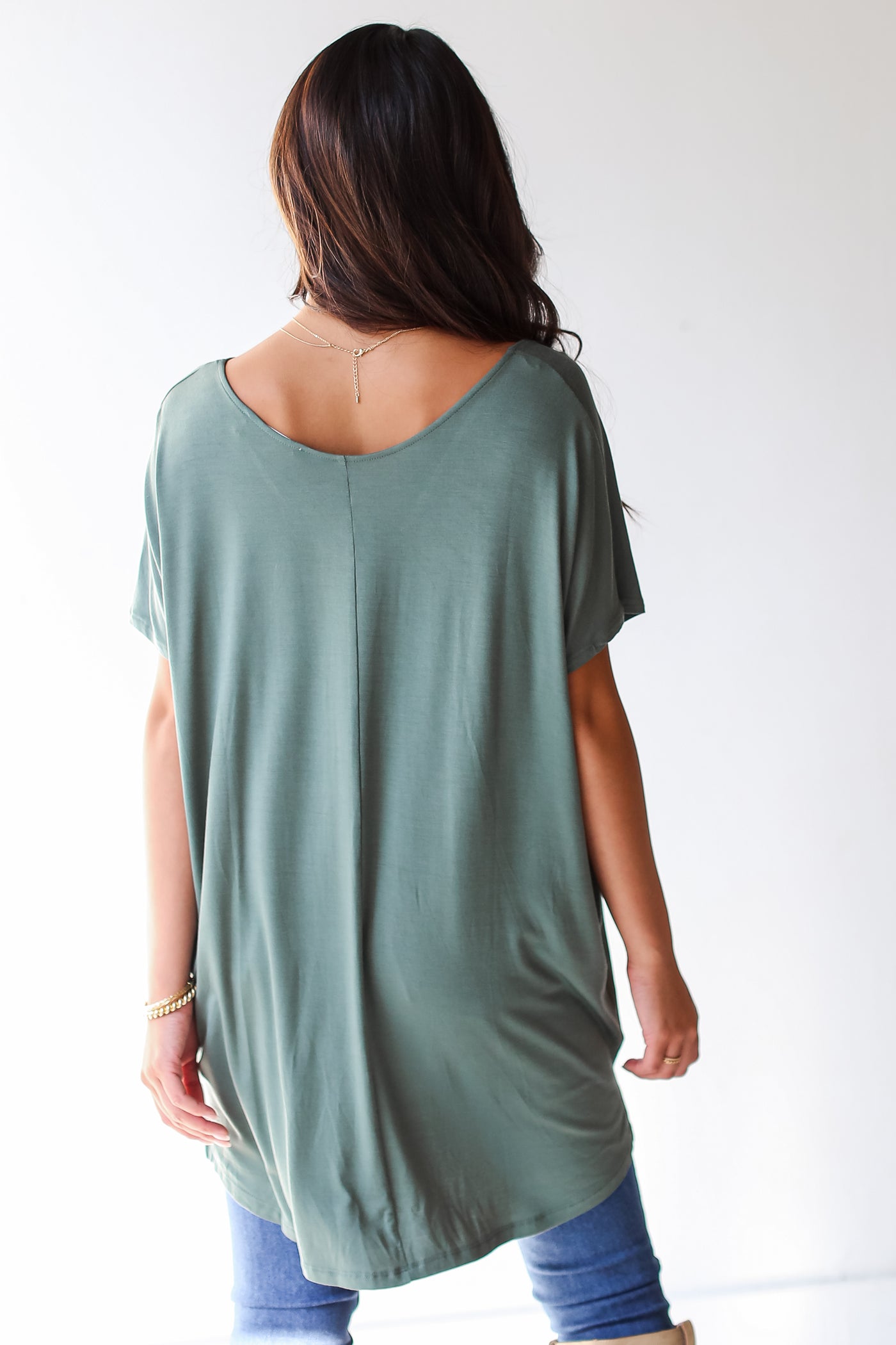 sage Everyday Oversized Tee back view