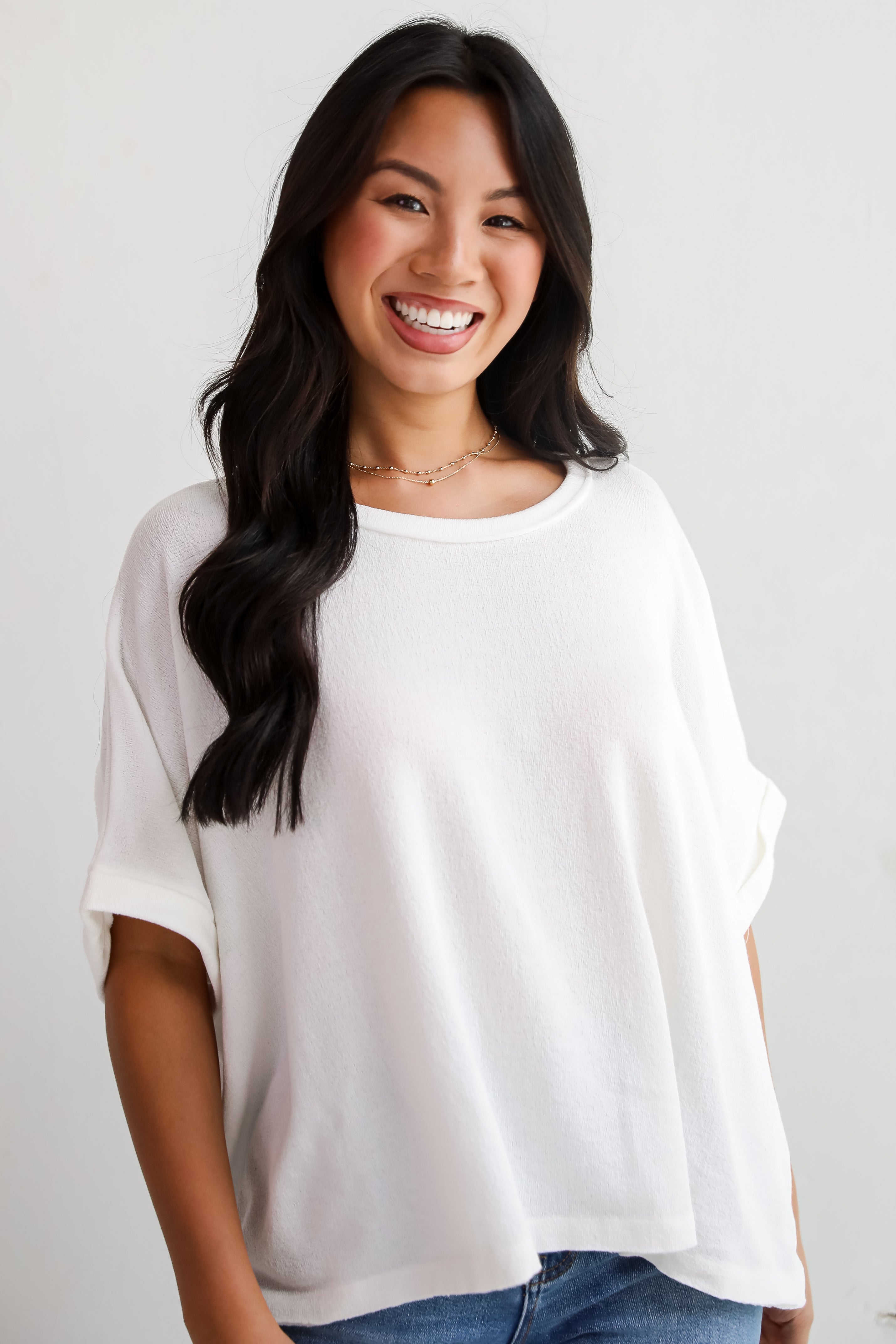 Madison Short Sleeve Knit Top