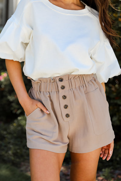 taupe Shorts