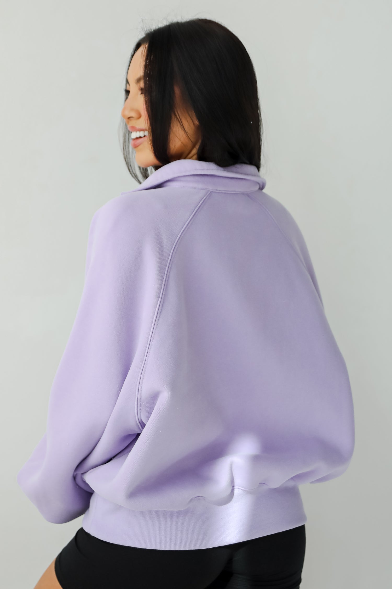 Ideally Cozy Periwinkle Fleece Pullover