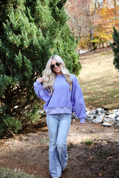 Cutest Consideration Periwinkle Sherpa Pullover