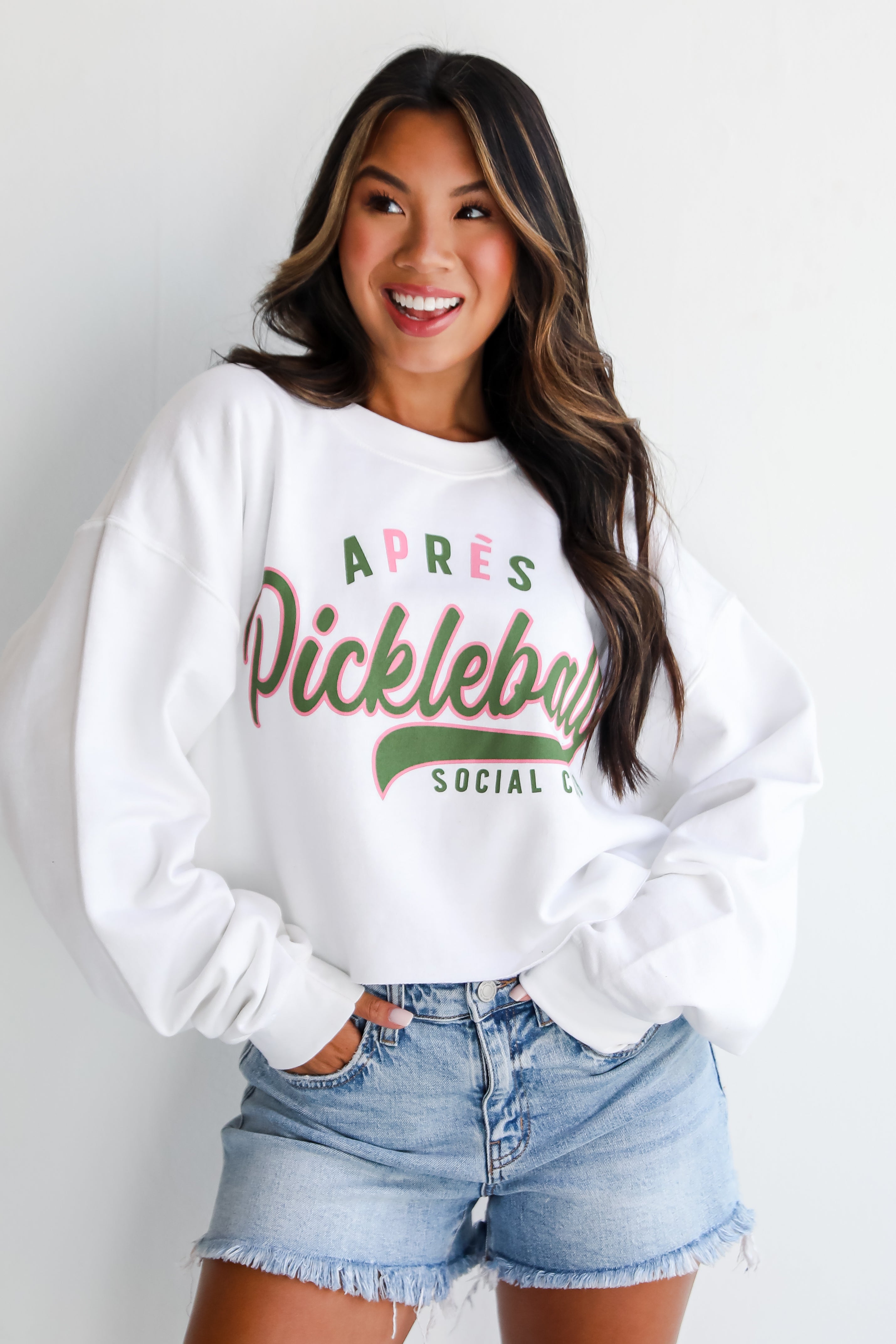 Après Pickleball Social Club Cropped Sweatshirt