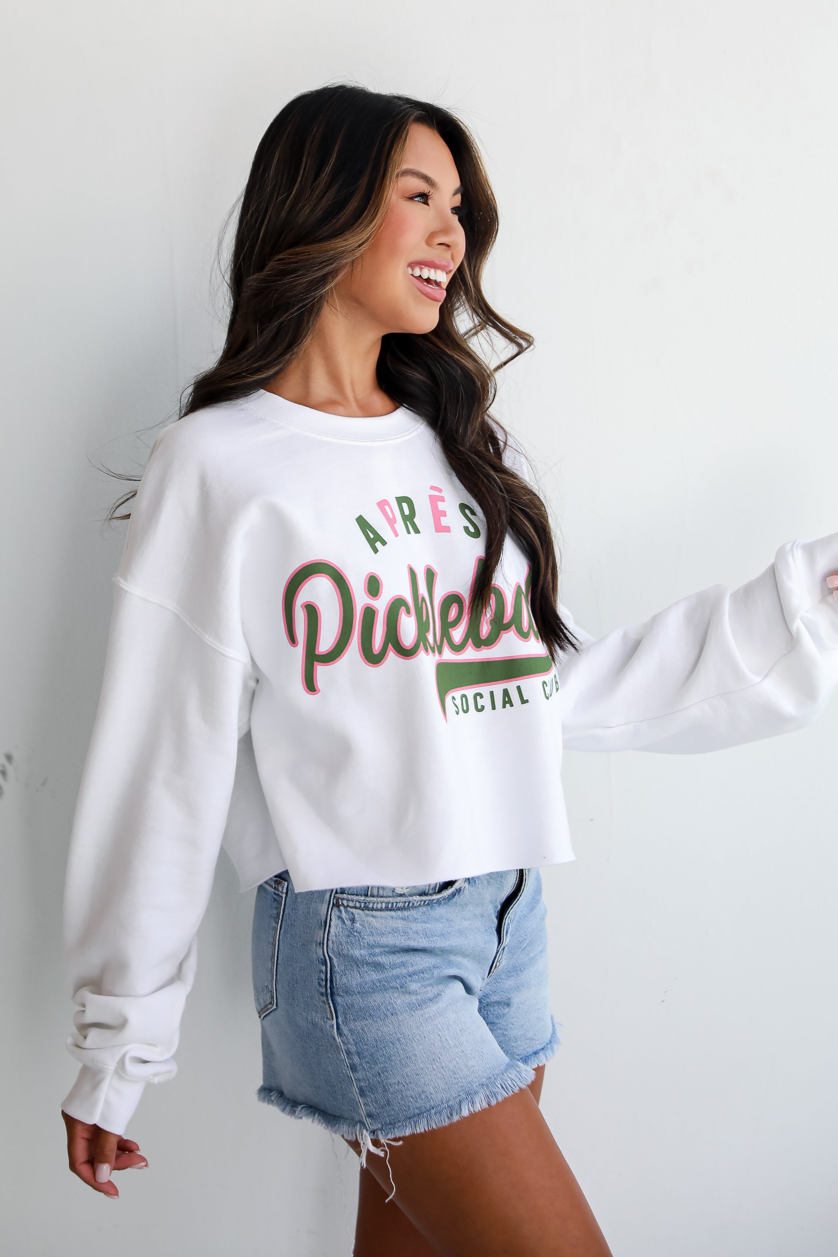 Après Pickleball Social Club Cropped Sweatshirt