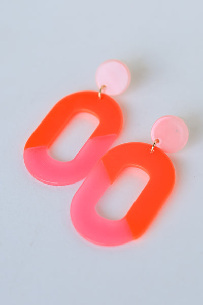 Acrylic Statement Earrings close up