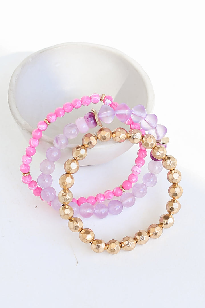 Beaded Bracelet Set flat lay