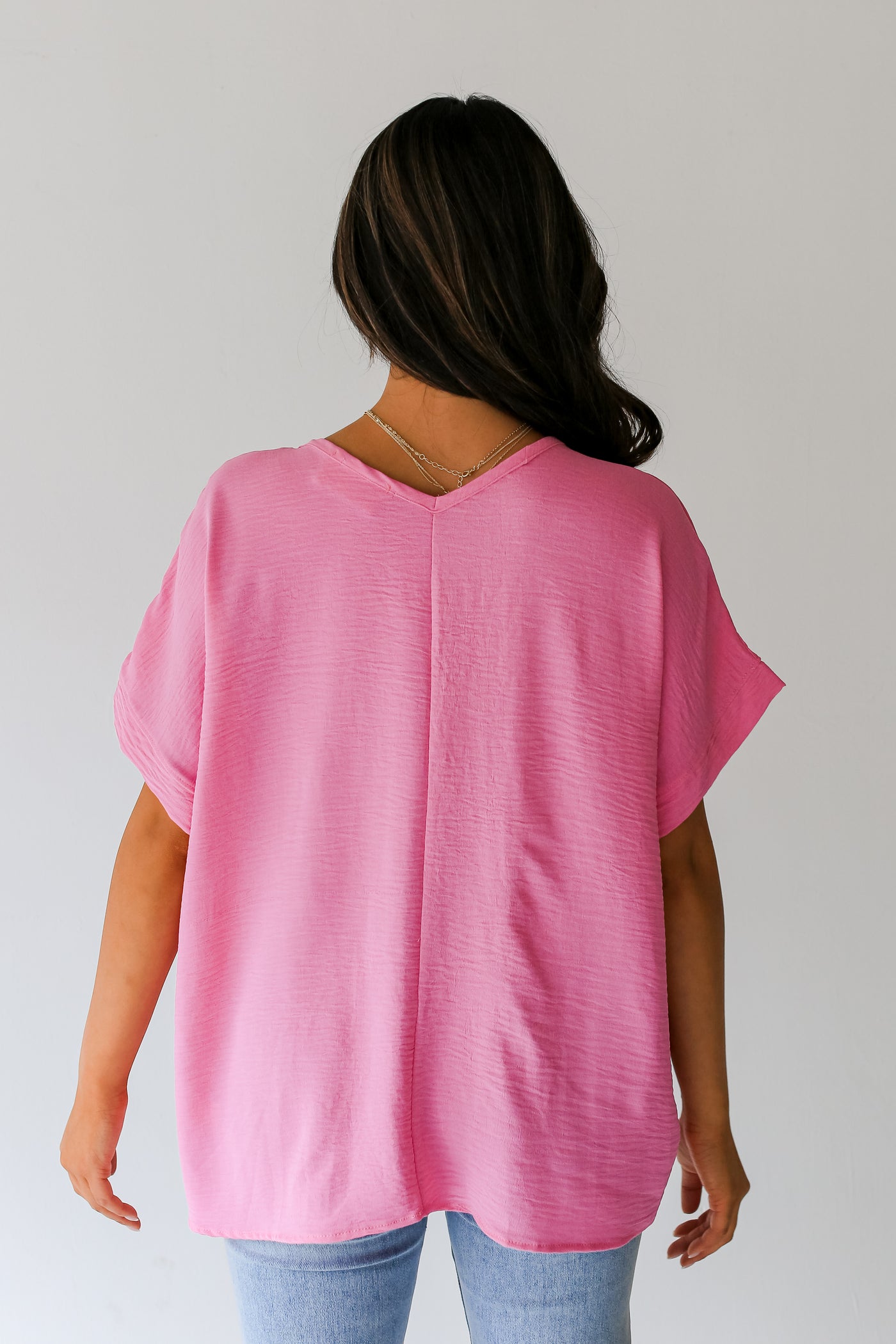 pink Blouse back view