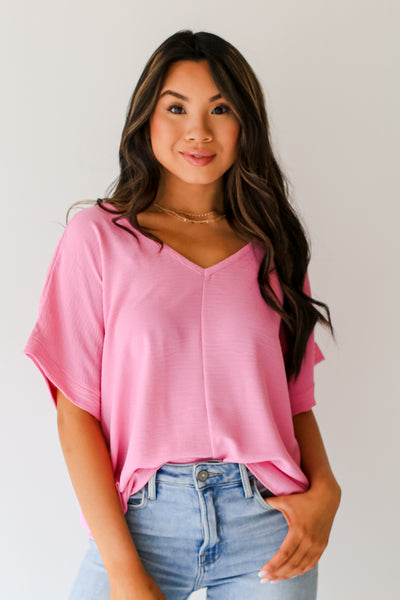 pink Blouse on model
