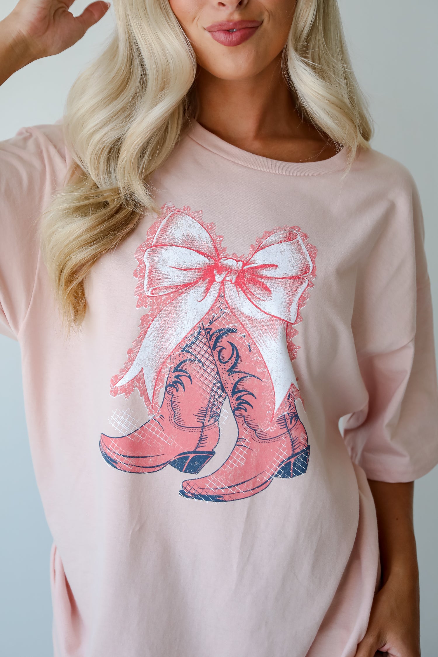 Boots &amp; Bows Blush Graphic Tee