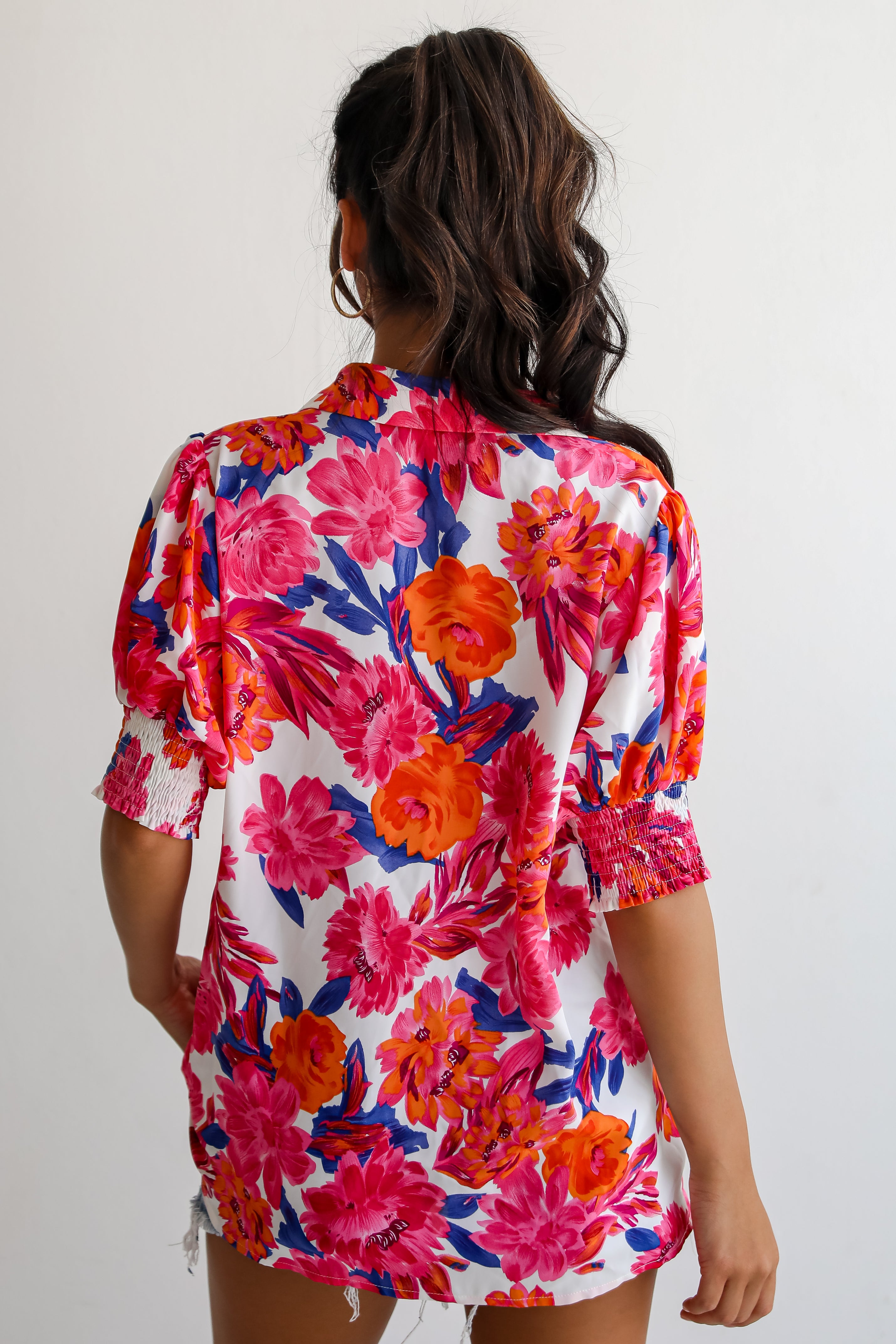 Profound Poise Pink Floral Blouse