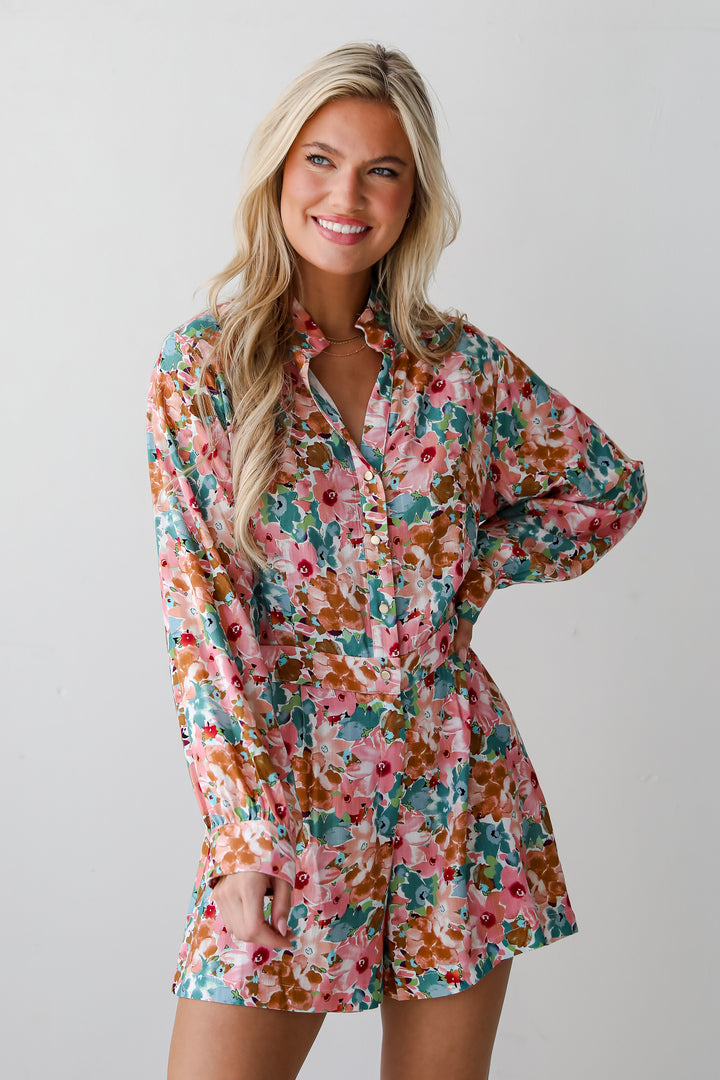 FINAL SALE - Most Beautiful Day Pink Floral Maxi Dress Romper