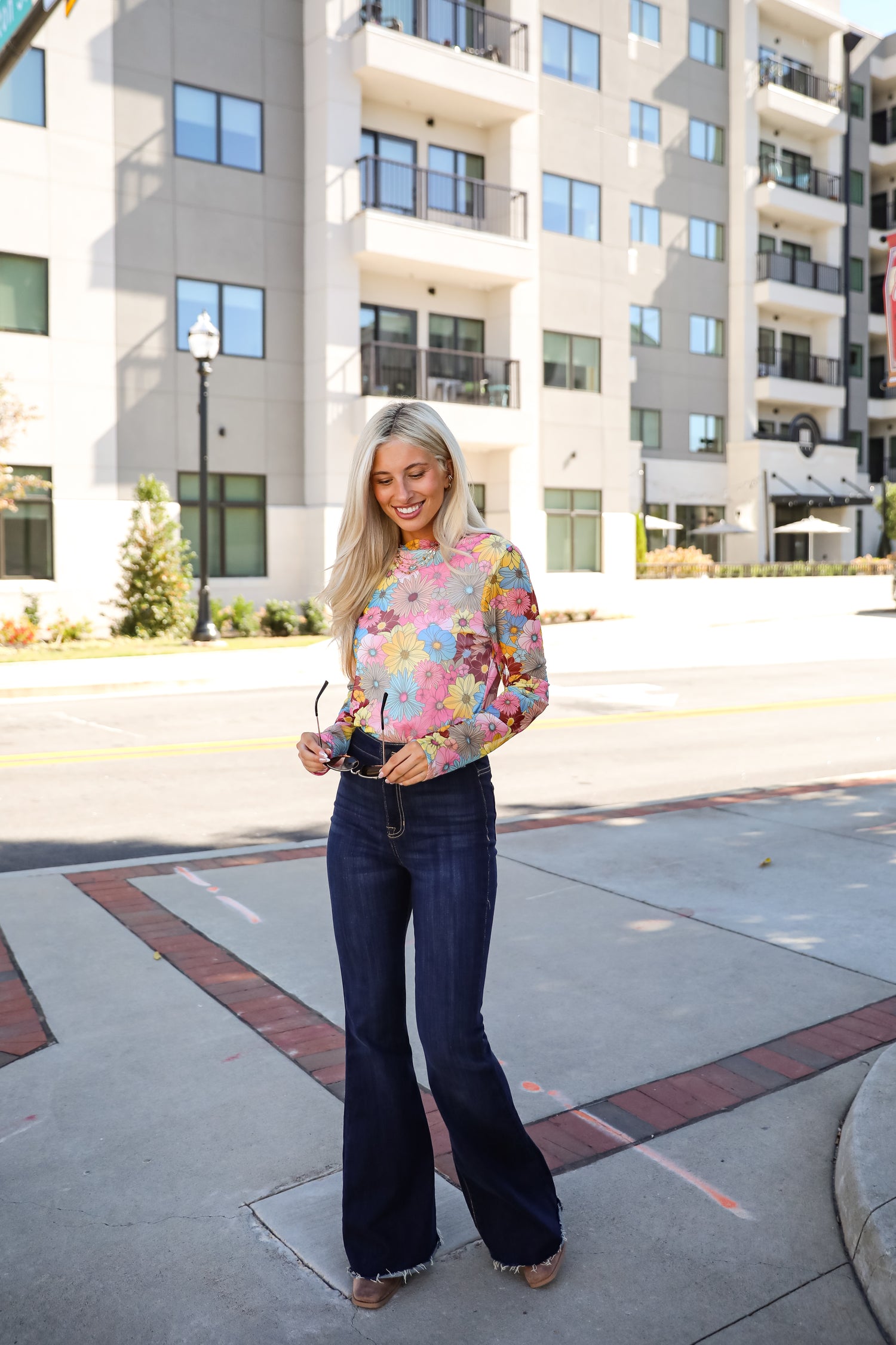 Notoriously Fabulous Pink Floral Mesh Top