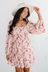 Authentic Glamour Blush Floral Mini Dress