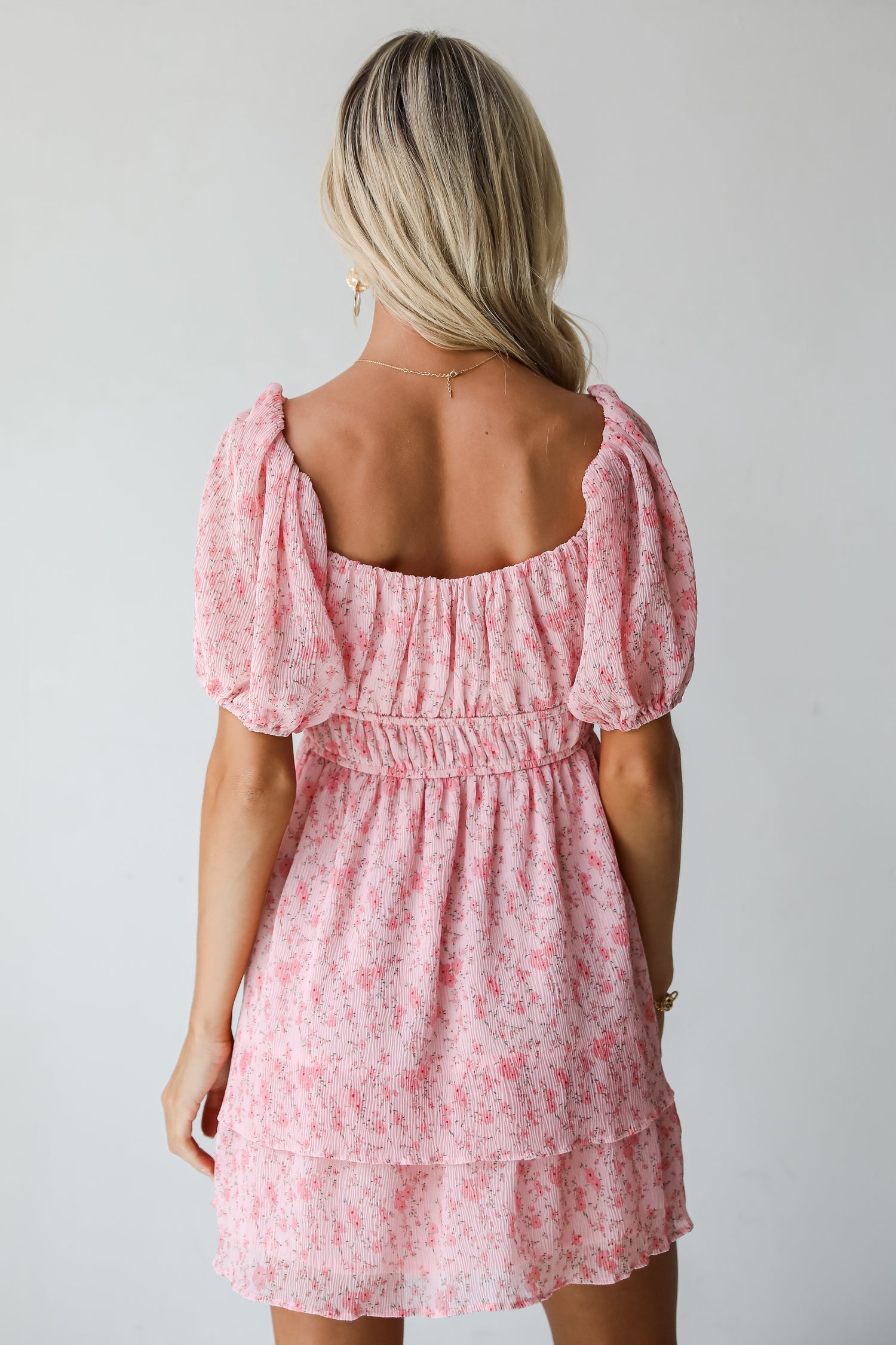 Curated Style Blush Floral Mini Dress