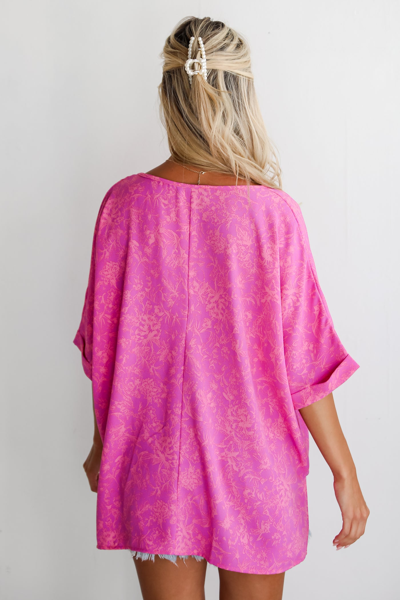 Pink Floral Blouse for women