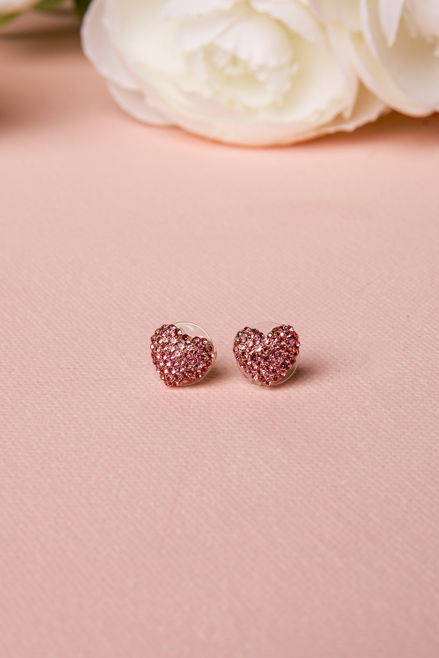 Tatum Crystal Pink Heart Earrings | Trendy Women's Jewelry | DressUp Tatum Crystal Pink Heart Earrings | Trendy Women's Jewelry | DressUp