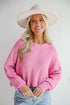 Demure Sweetheart Pink Sweater