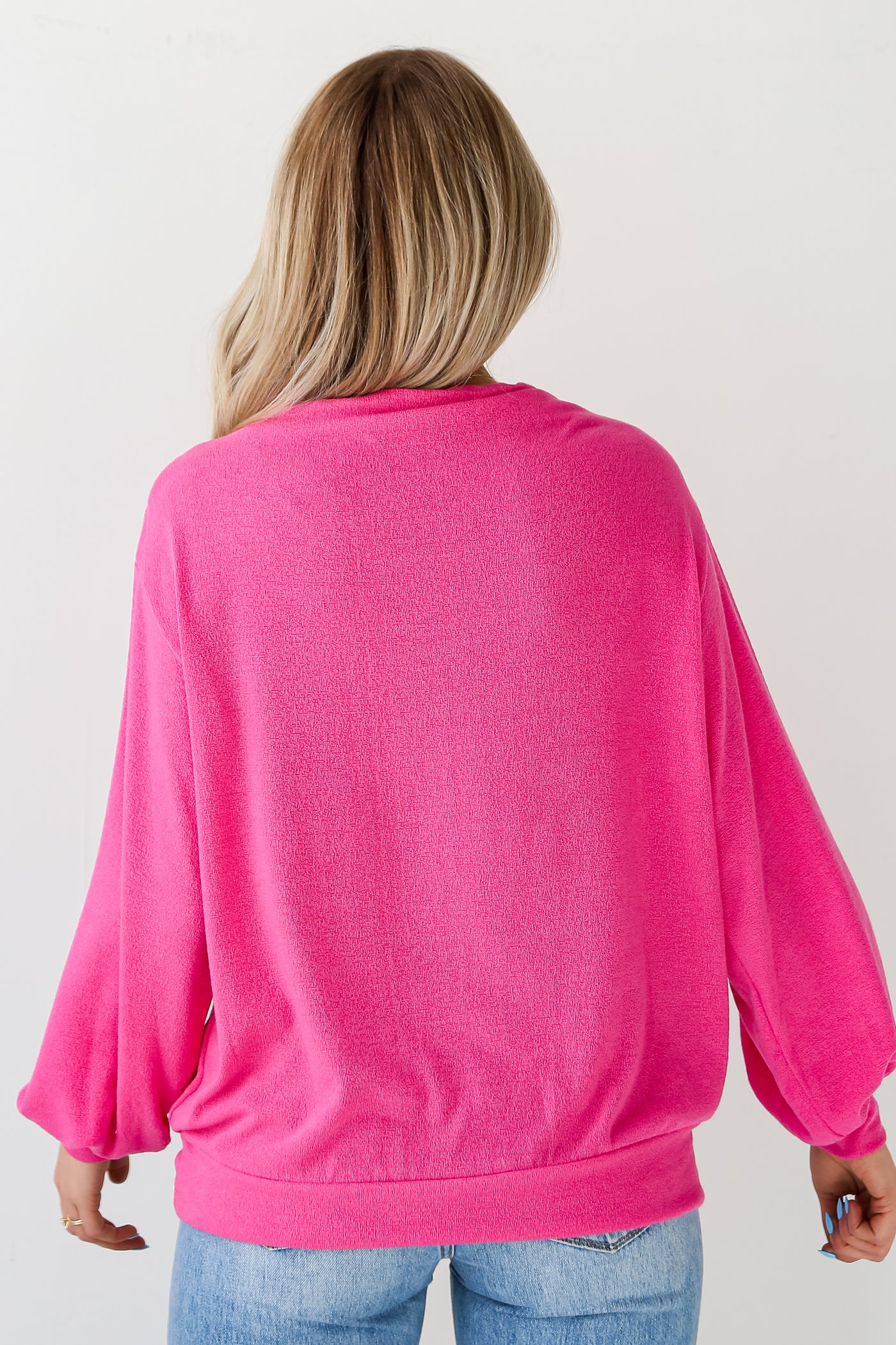 Hot Pink Lightweight Knit Top for women