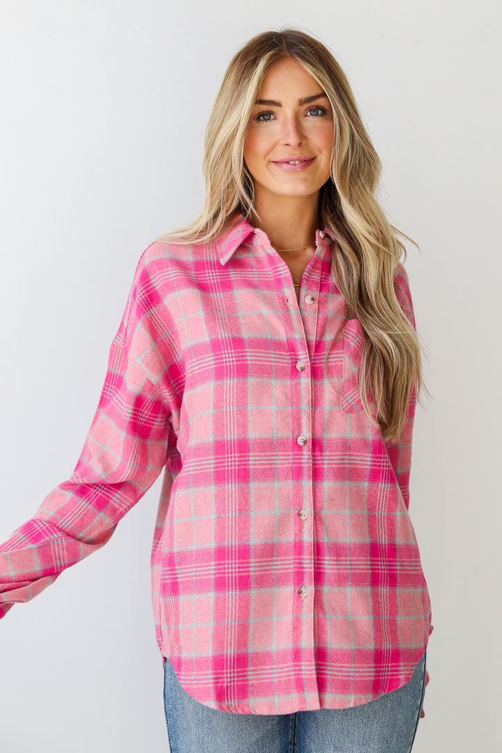 pink flannels for women