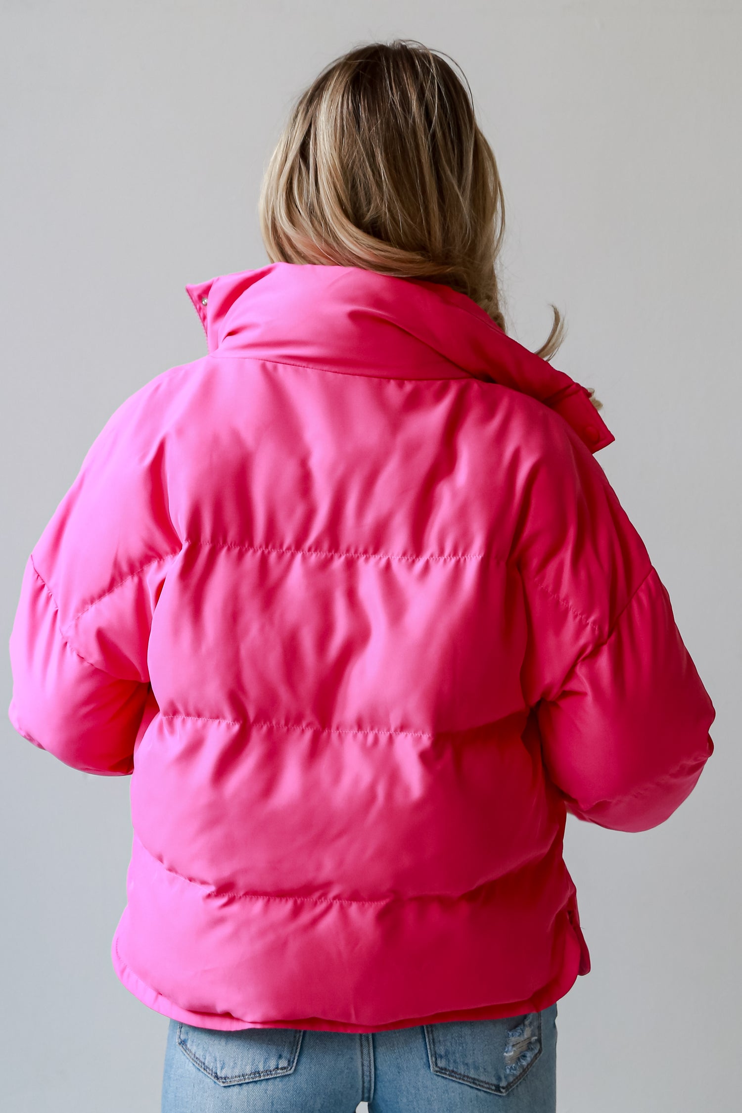 Pink Puffer Jacket for women