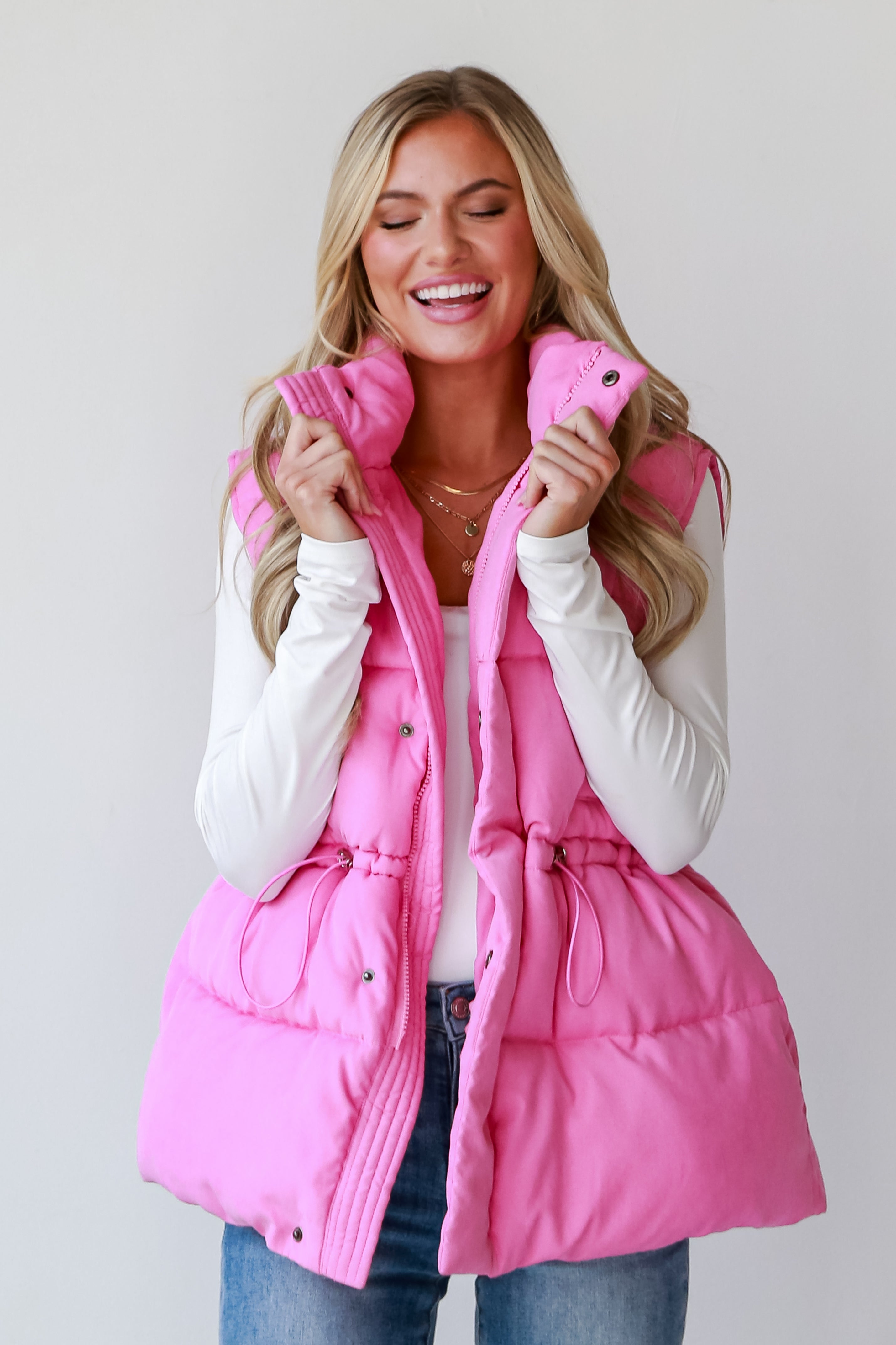 womens puff vests