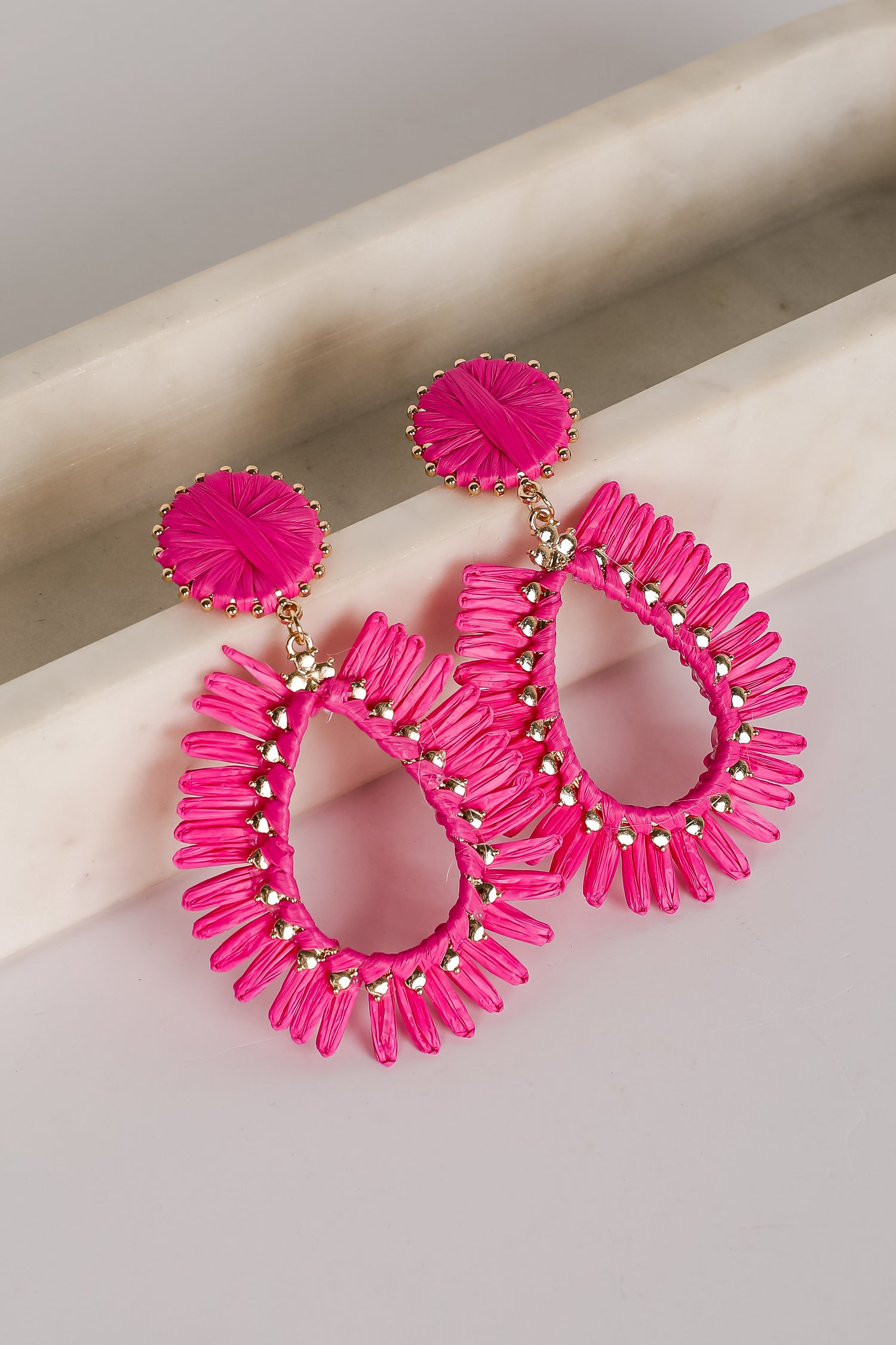 Cute Straw Statement Earrings | Vacation Jewelry | Dress Up Cute Straw Statement Earrings | Vacation Jewelry | Dress Up