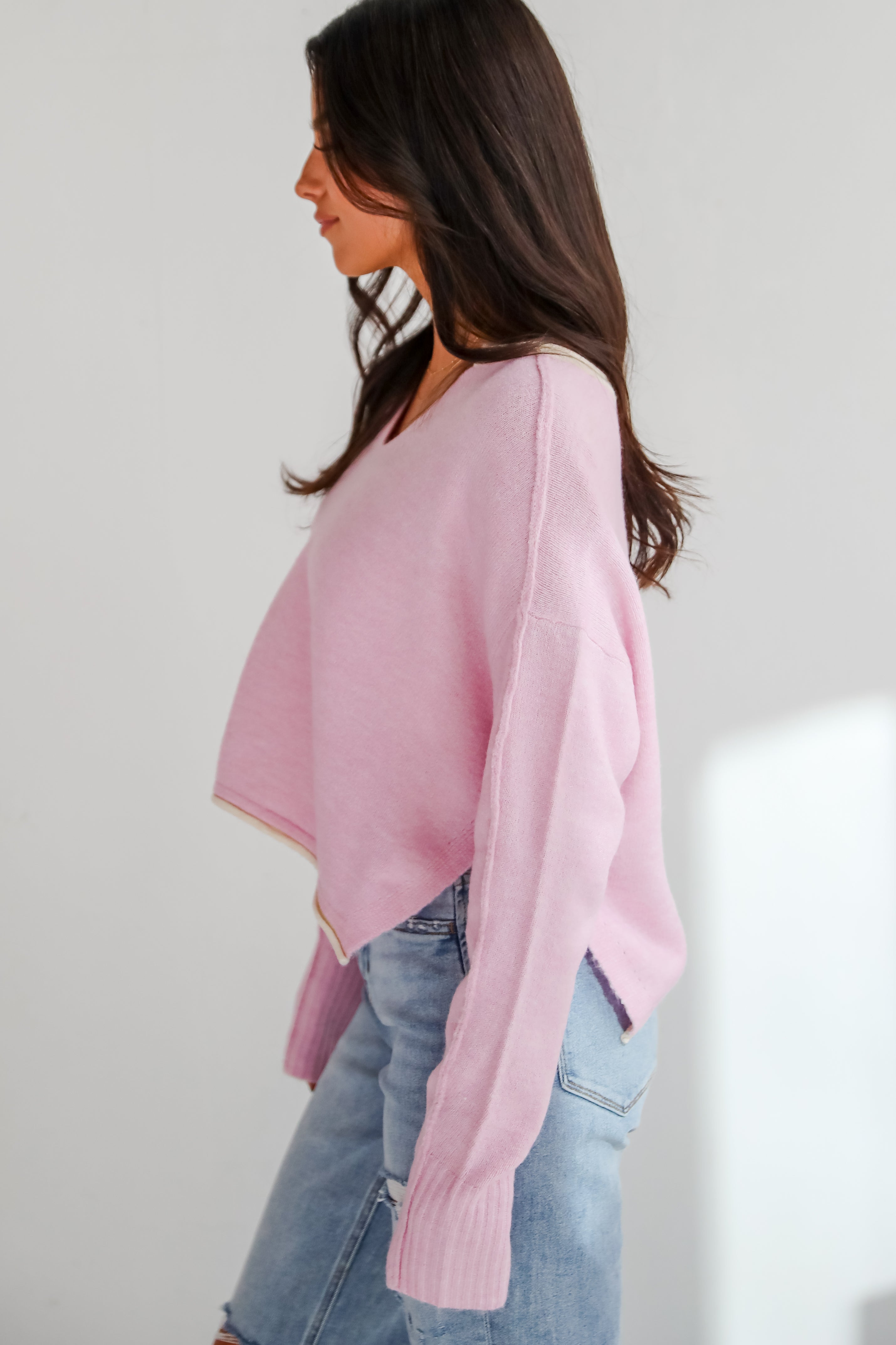 Pale pink sweater women's best sale