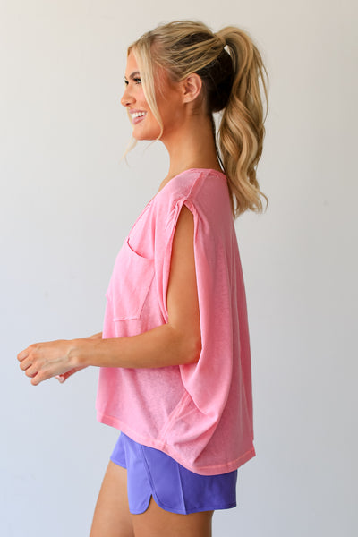 pink Tee side view