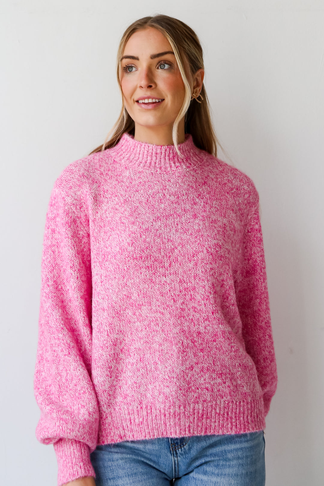 casual pink Oversized Sweater