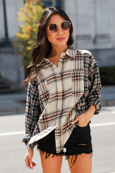 fall Plaid Color Block Flannel
