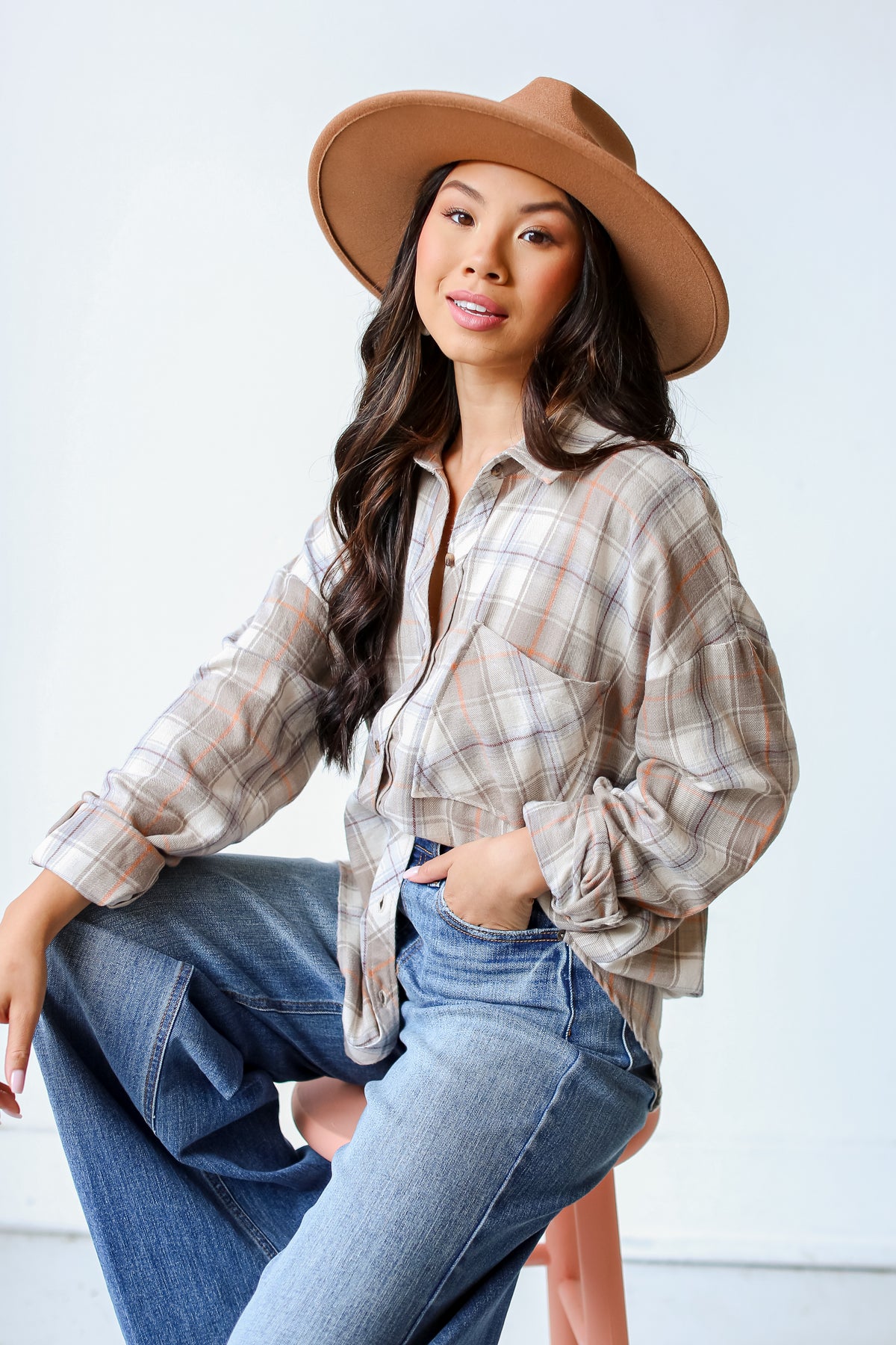 Pumpkin Spice Plaid Flannel – She Is Boutique