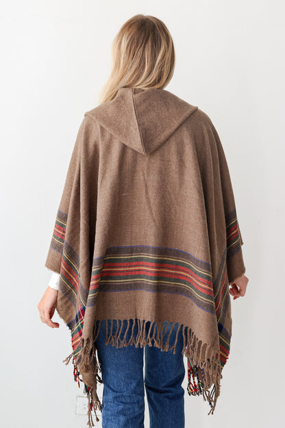 plaid ponchos