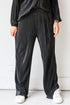 black plisse pants