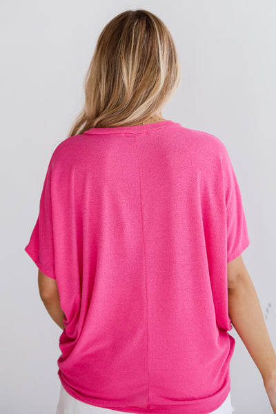 Ellie Lightweight Knit Top in pink