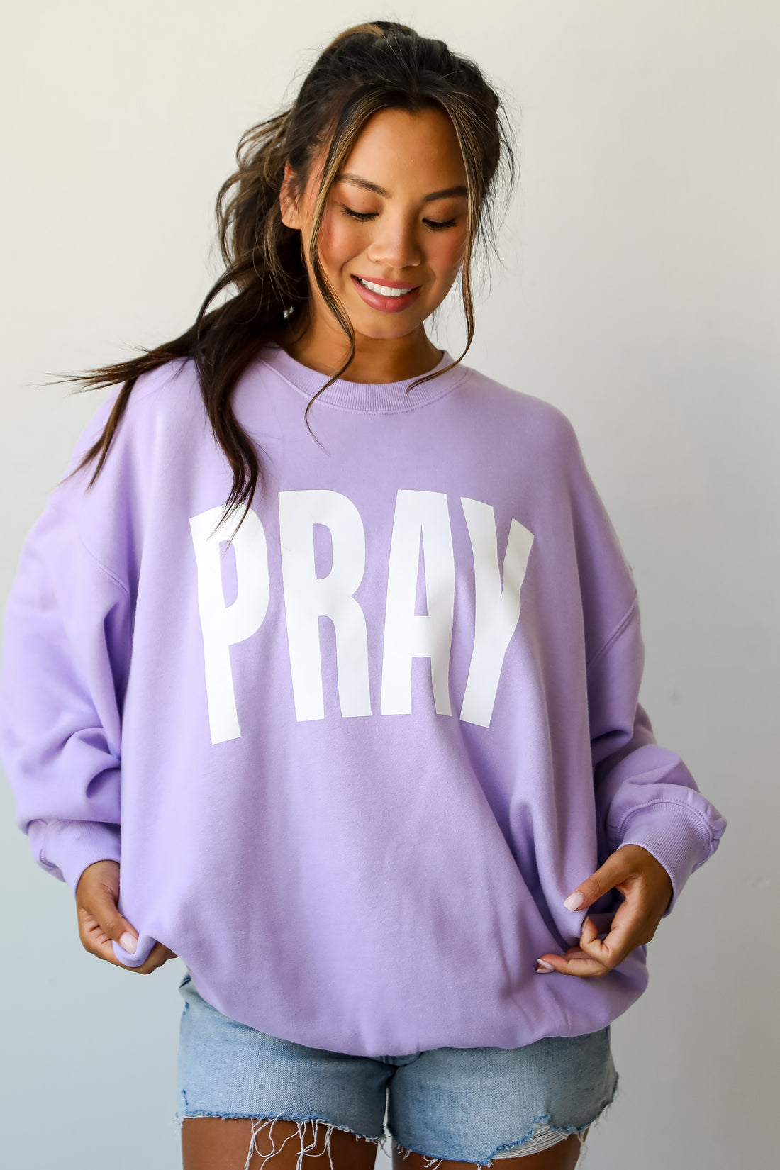 Lavender Pray Sweatshirt