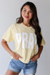 Yellow Pray Cropped Tee