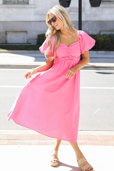 pink Midi Dress