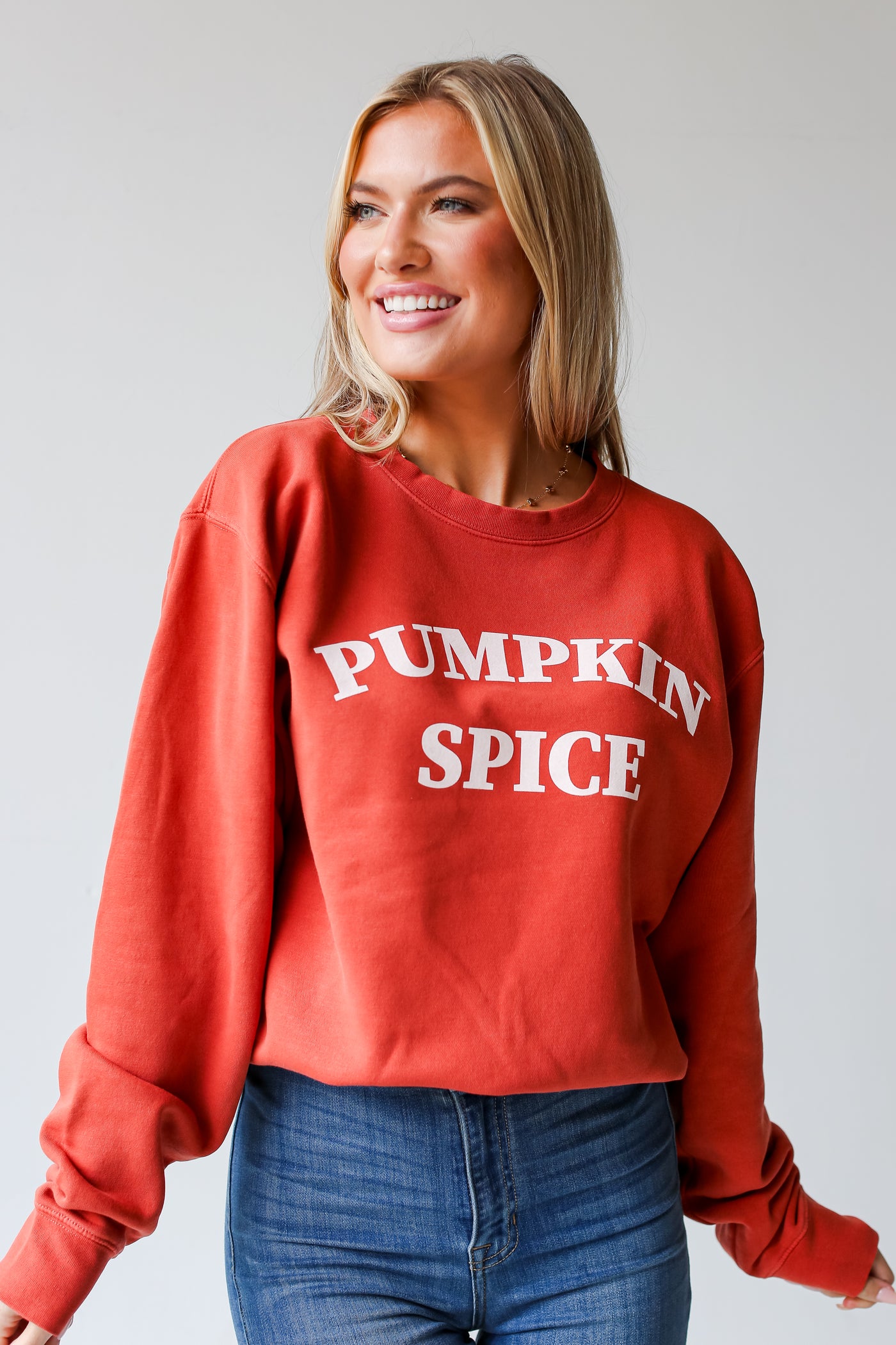 cute Rust Pumpkin Spice Pullover