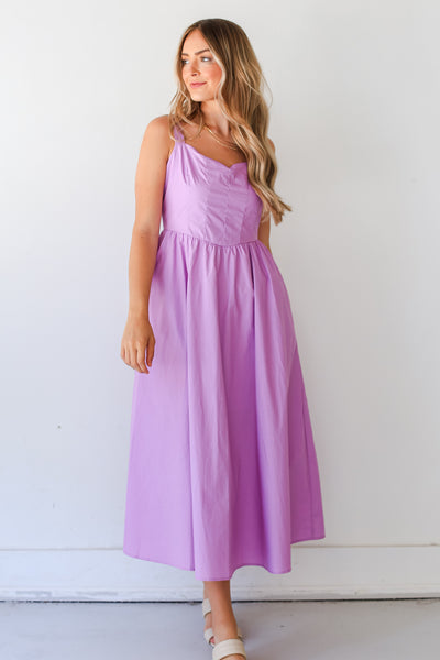 purple Maxi Dress front view