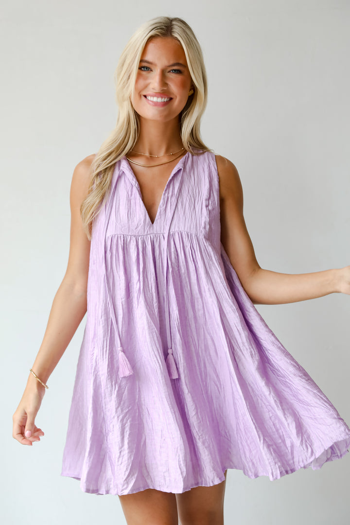Pretty Sweetheart Lavender Mini Dress