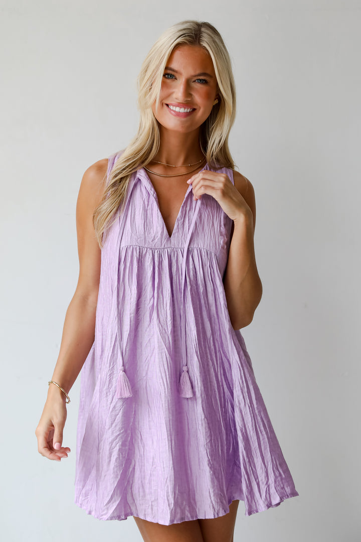 Pretty Sweetheart Lavender Mini Dress