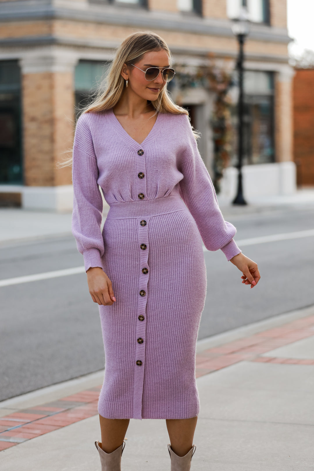Lilac Maxi Sweater Dress. Cute Dresses. lavender dress. women's dresses