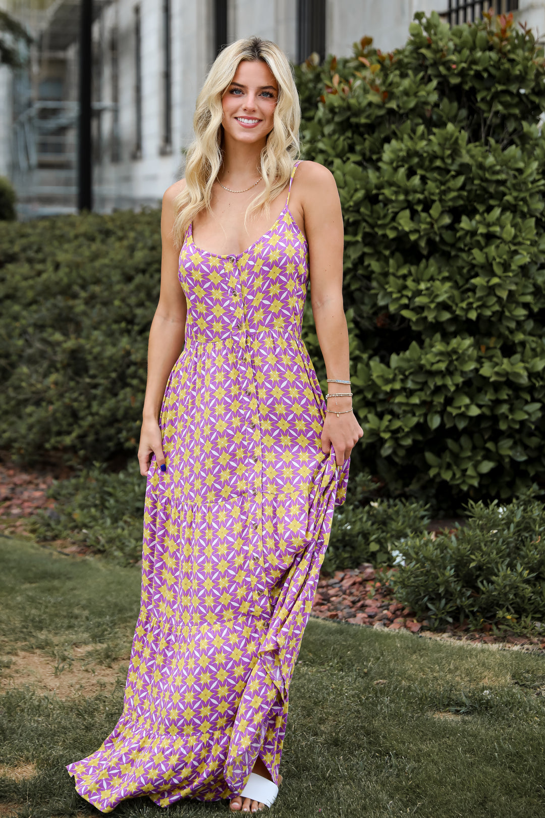 Easily Radiant Purple Tiered Maxi Dress