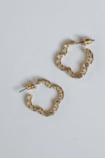 Sabrina Quatrefoil Hoop Earrings